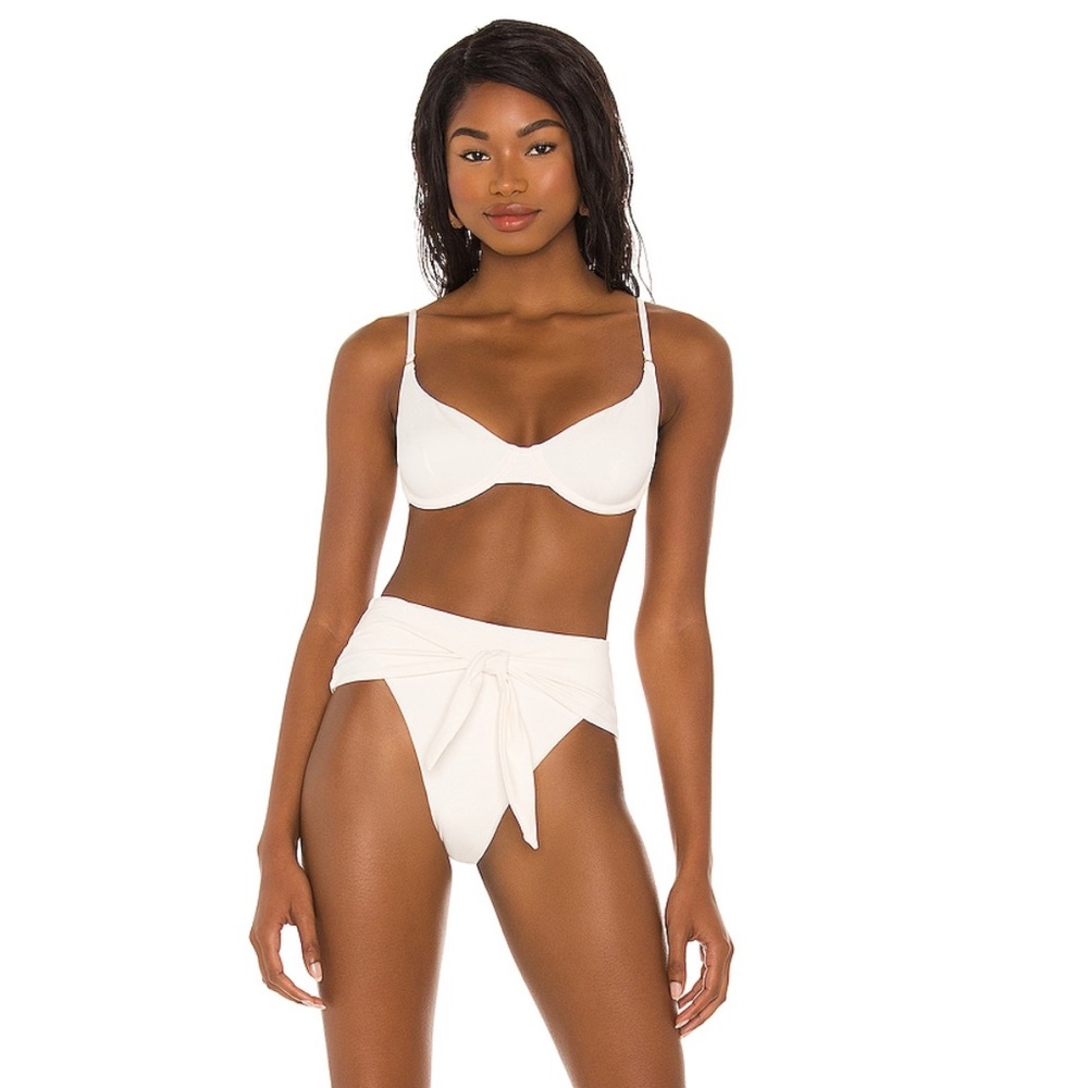 WeWoreWhat Riviera Bikini Bottom in Off White